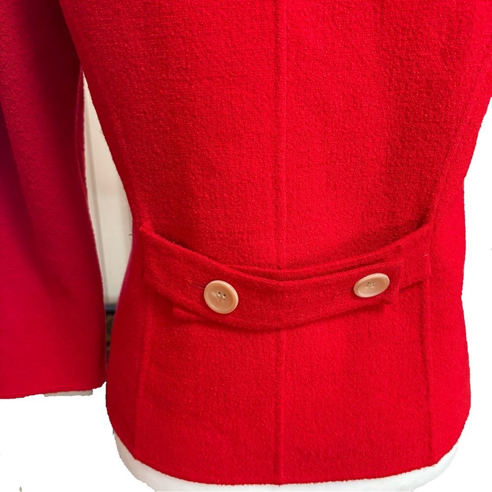 Carlisle Wool Blend Cardigan, Bright Red | sz. 8 | Vintage | EUC - Picture 9 of 13